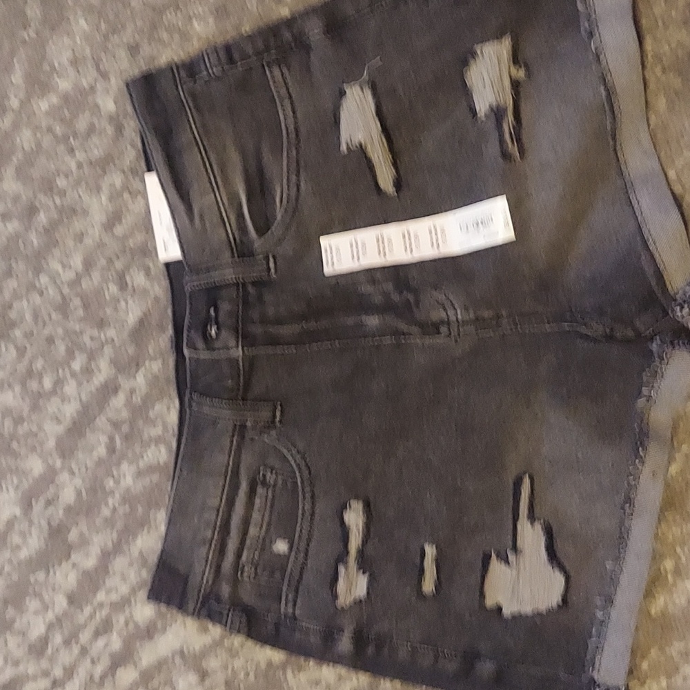 SO black distressed shorts brand new